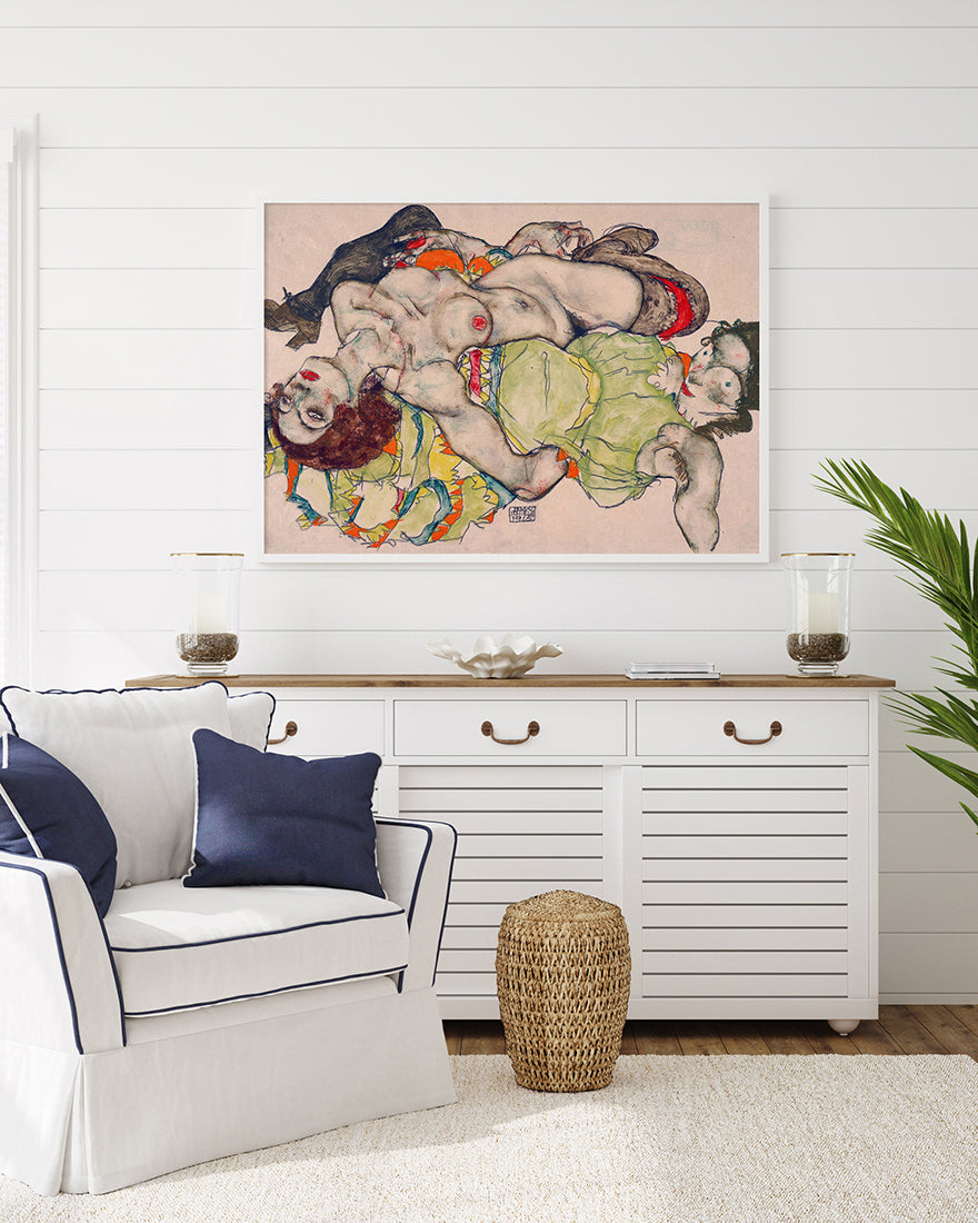 Egon Schiele - Sich liebende Frauen