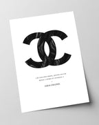 Zitat von Coco Chanel - Mode-Ikone - Schwarz-Weiß
