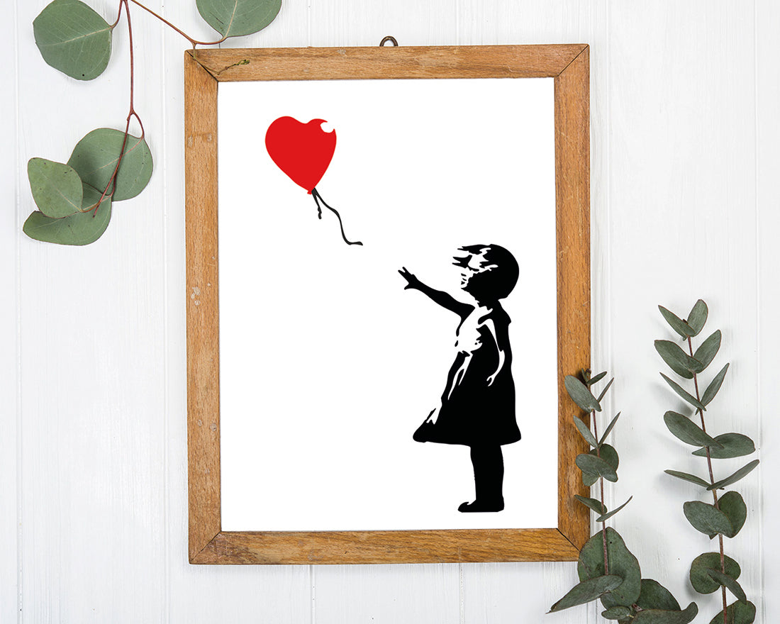 Banksy - Balloon Girl Mädchen mit Luftballon Street Art