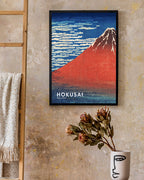 Katsushika Hokusai - Museum-Poster II Südwind, klarer Himmel (Gaifū kaisei)