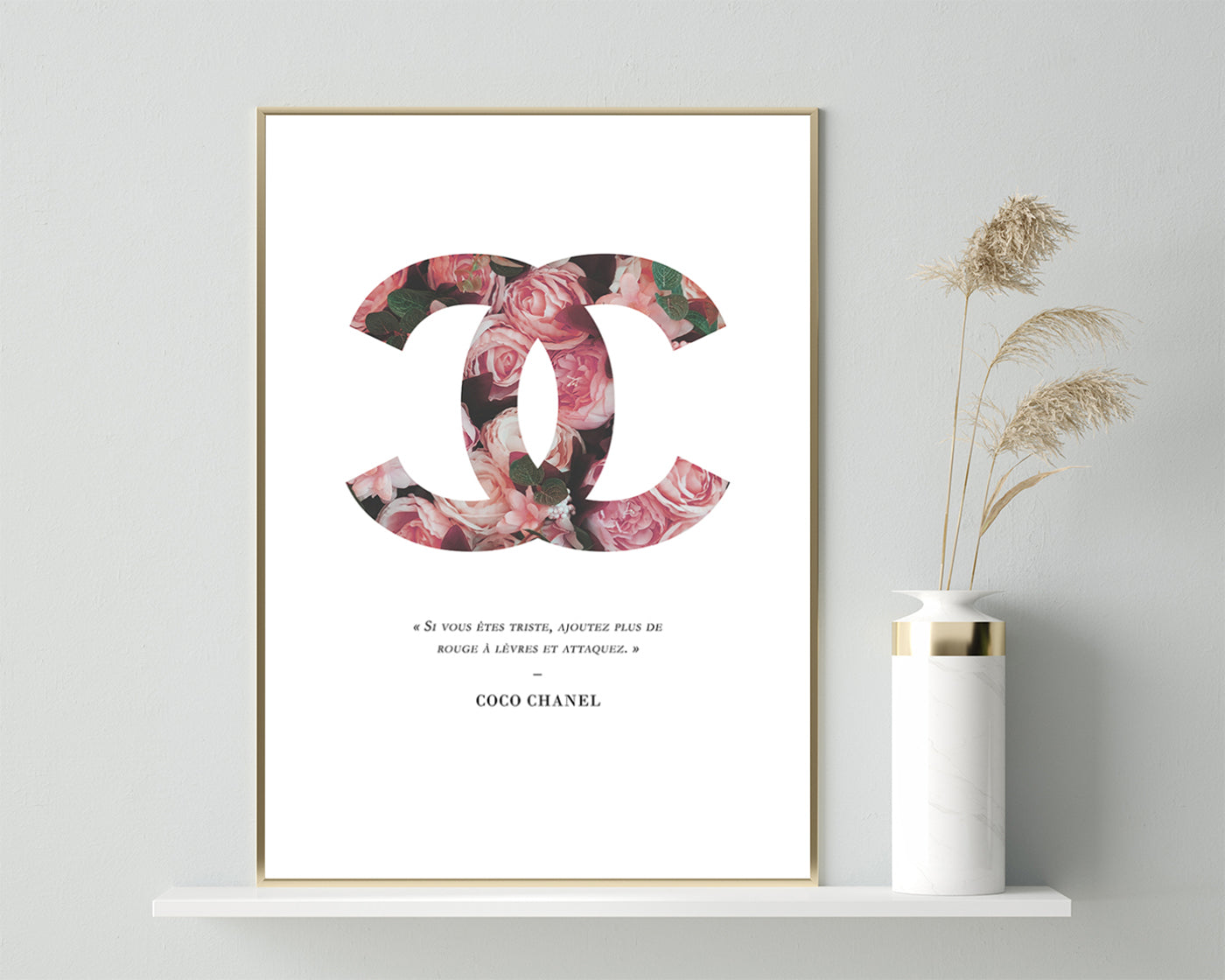 Zitat von Coco Chanel - Mode-Ikone - Rosen