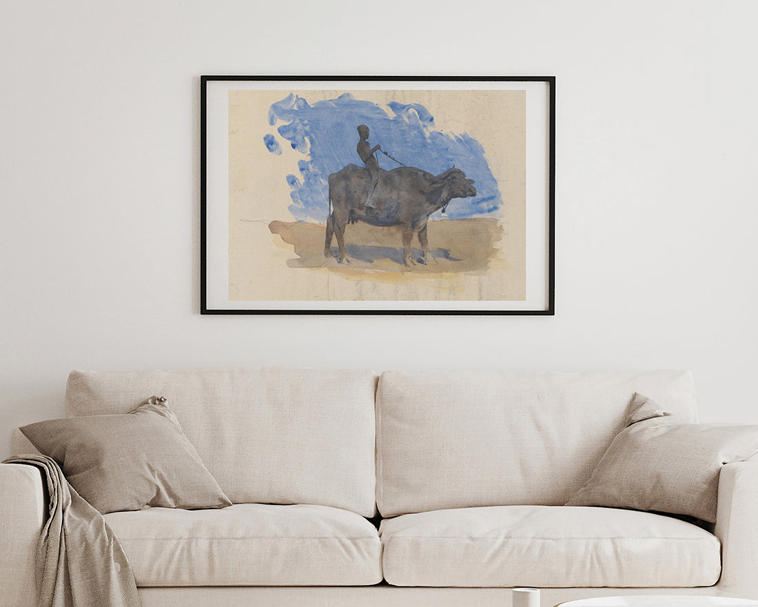 John Singer Sargent - Junge auf Wasserbüffel (aus Sammelalbum)