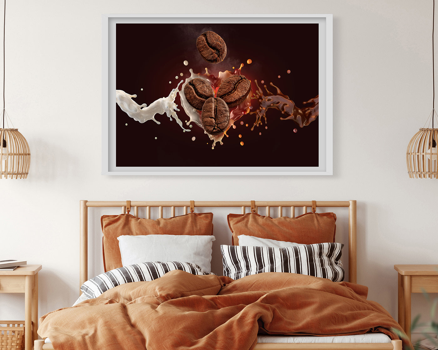 Kaffeebohne trifft auf Milch