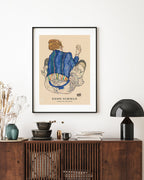Egon Schiele - Museum-Poster II Sitzende Frau, Rückansicht