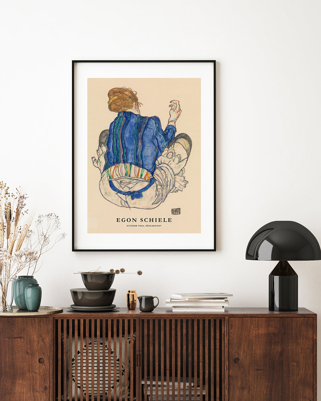 Egon Schiele - Museum-Poster II Sitzende Frau, Rückansicht