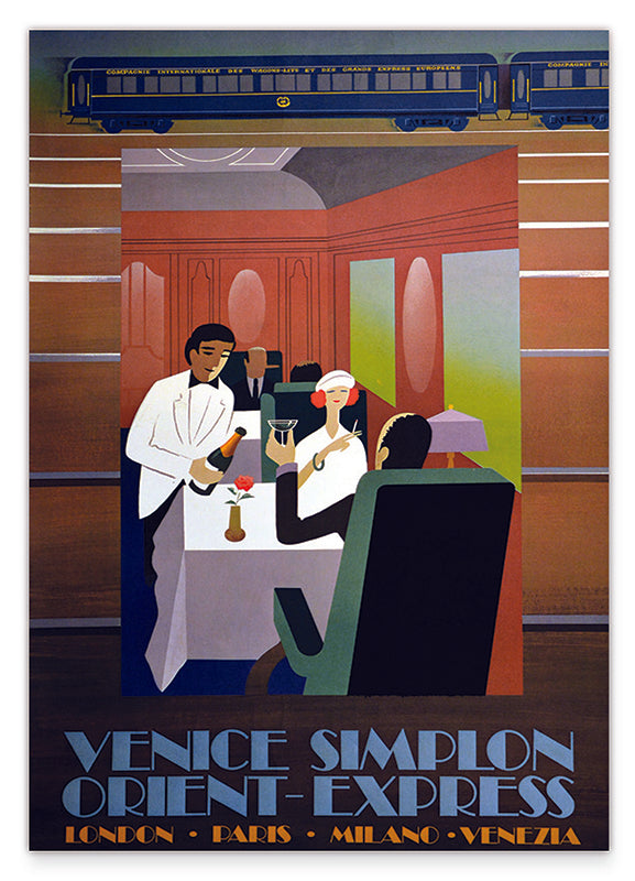 Pierre Fix-Masseau - Art Deco Werbeplakat - Orient-Express