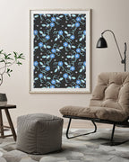 Paul Poiret zugeschrieben - Stoffdesign mit blauen Blumen