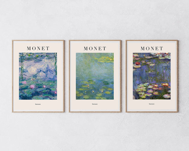 Set aus 3 Postern: "Seerosen" Hover Image