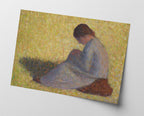 Georges Seurat - Bäuerin im Gras sitzend