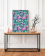 Paul Poiret zugeschrieben - Textil-Design mit süßen Erbsen Blumen und Reben