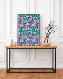 Paul Poiret zugeschrieben - Textil-Design mit süßen Erbsen Blumen und Reben