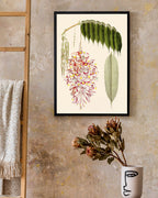 Zweig mit Blättern und Blüten