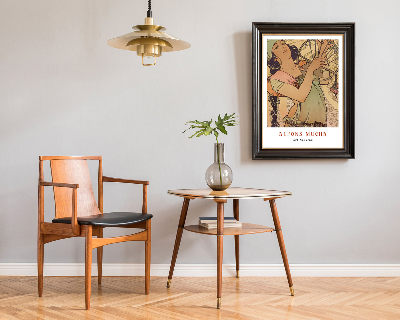 Alfons Mucha - Museum-Poster Bohemian Frau mit Musikinstrument