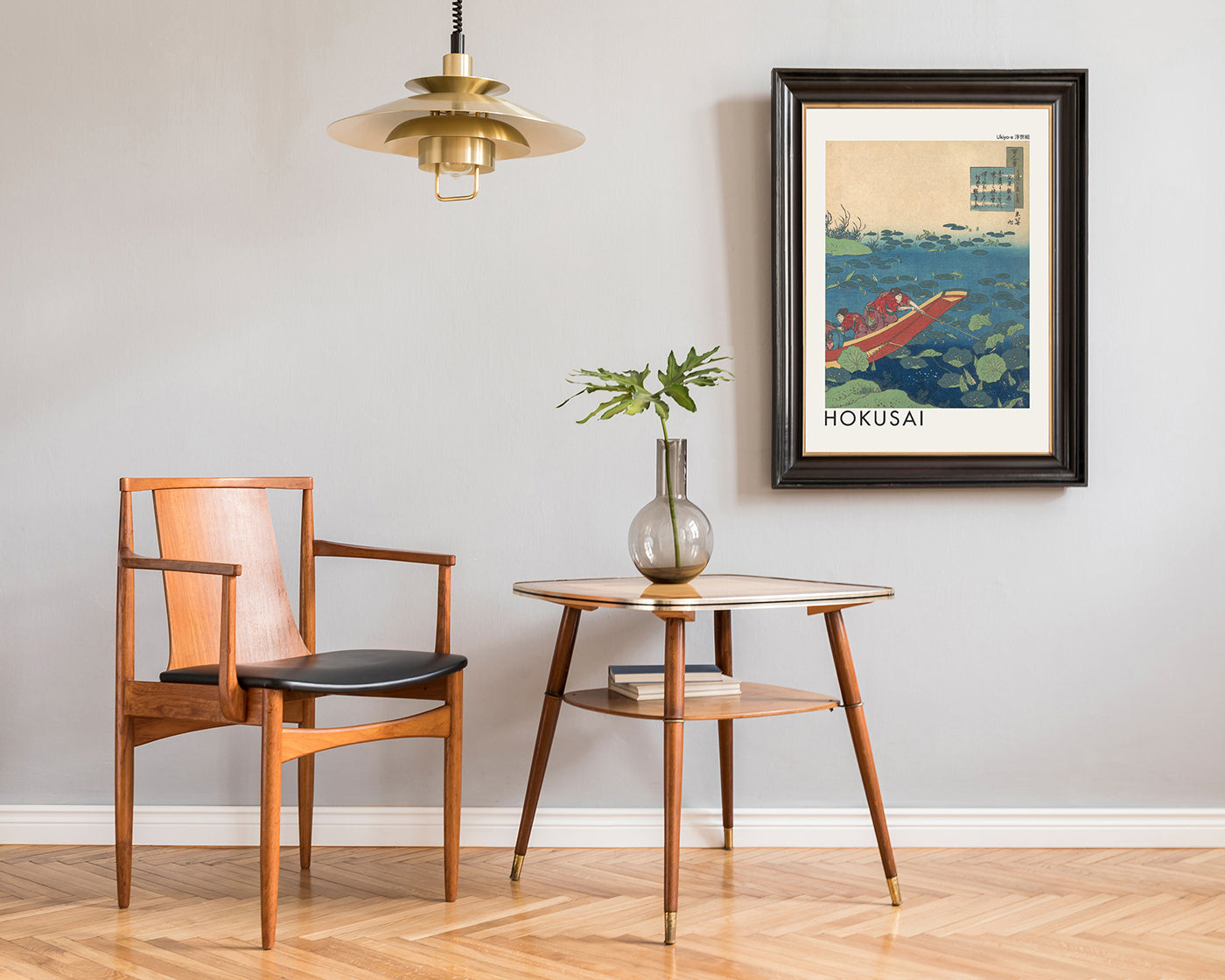 Katsushika Hokusai - Museum-Poster Gedicht von Funya no Asayasu