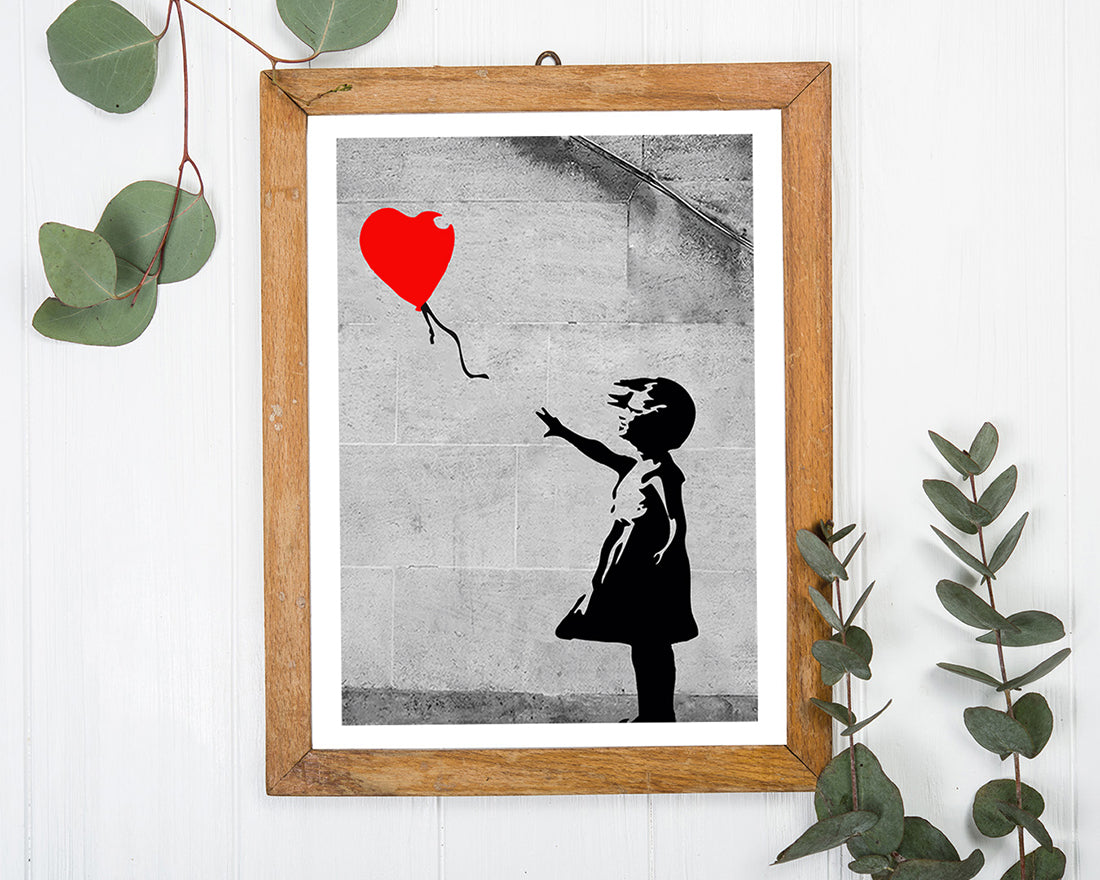 Banksy - Balloon Girl (Mädchen mit Luftballon) Street Art Klassiker