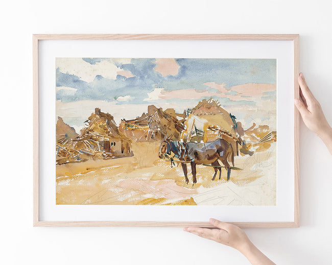 John Singer Sargent - Maultiere und Ruinen Main Image