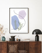 Blätter vor abstrakten Formen II