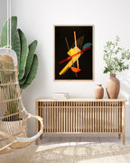 László Moholy Nagy - Abstrakte Formen auf schwarzem Hintergrund