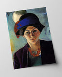 August Macke - Frauenportrait Frau des Künstlers mit Hut