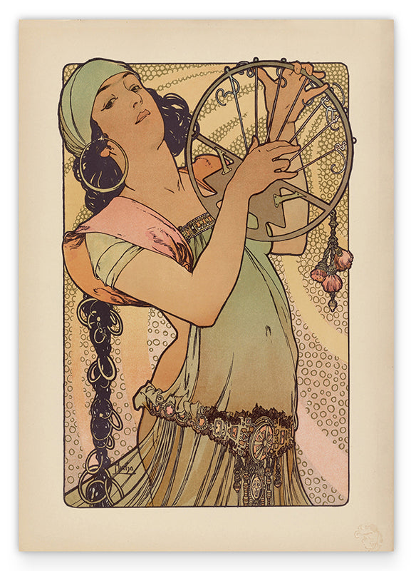 Alfons Mucha - Bohemian women with instrument