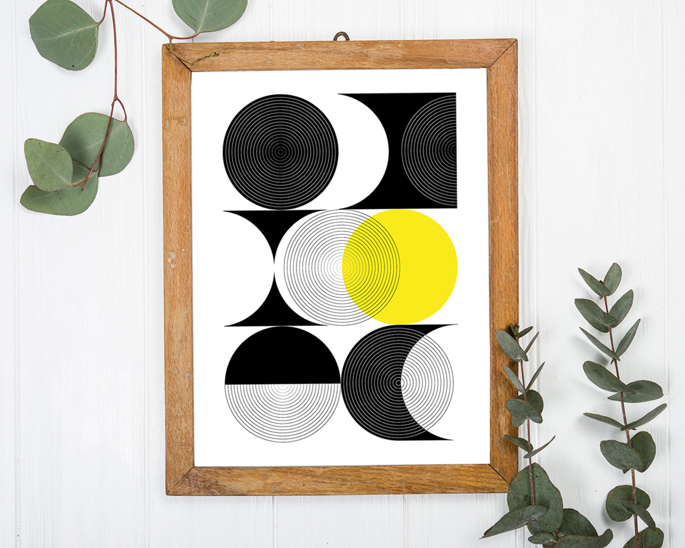 Kreise in verschiedenen Varianten - Gelb