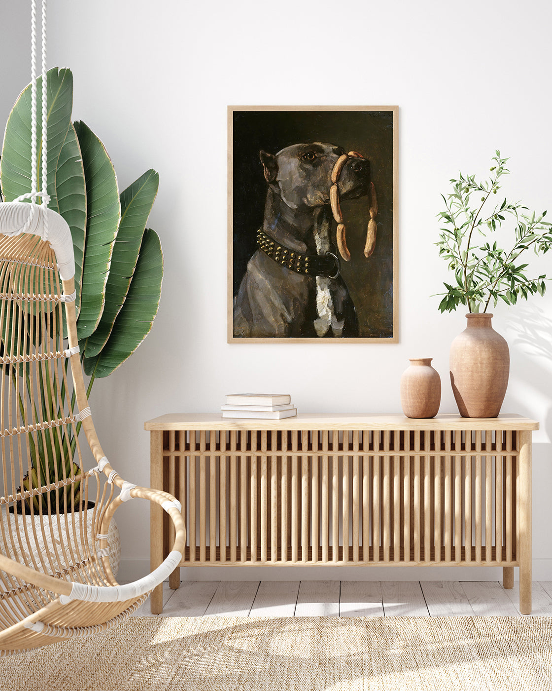 Wilhelm Trübner - Dogge mit Würsten