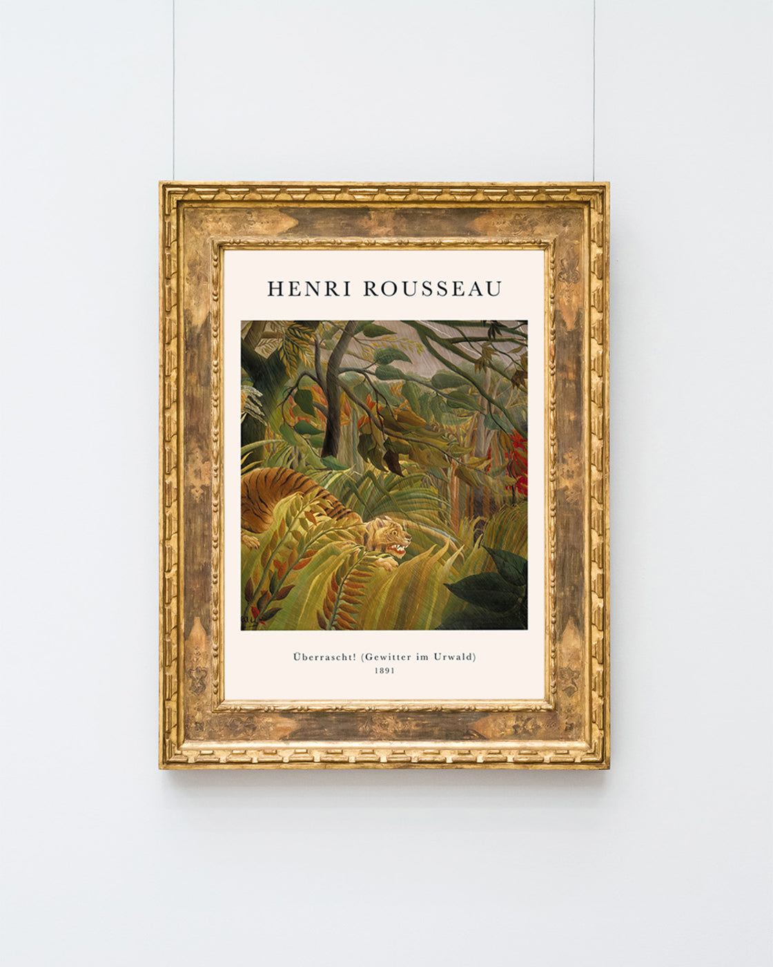 Henri Rousseau - Museum-Poster Überrascht! Gewitter im Urwald