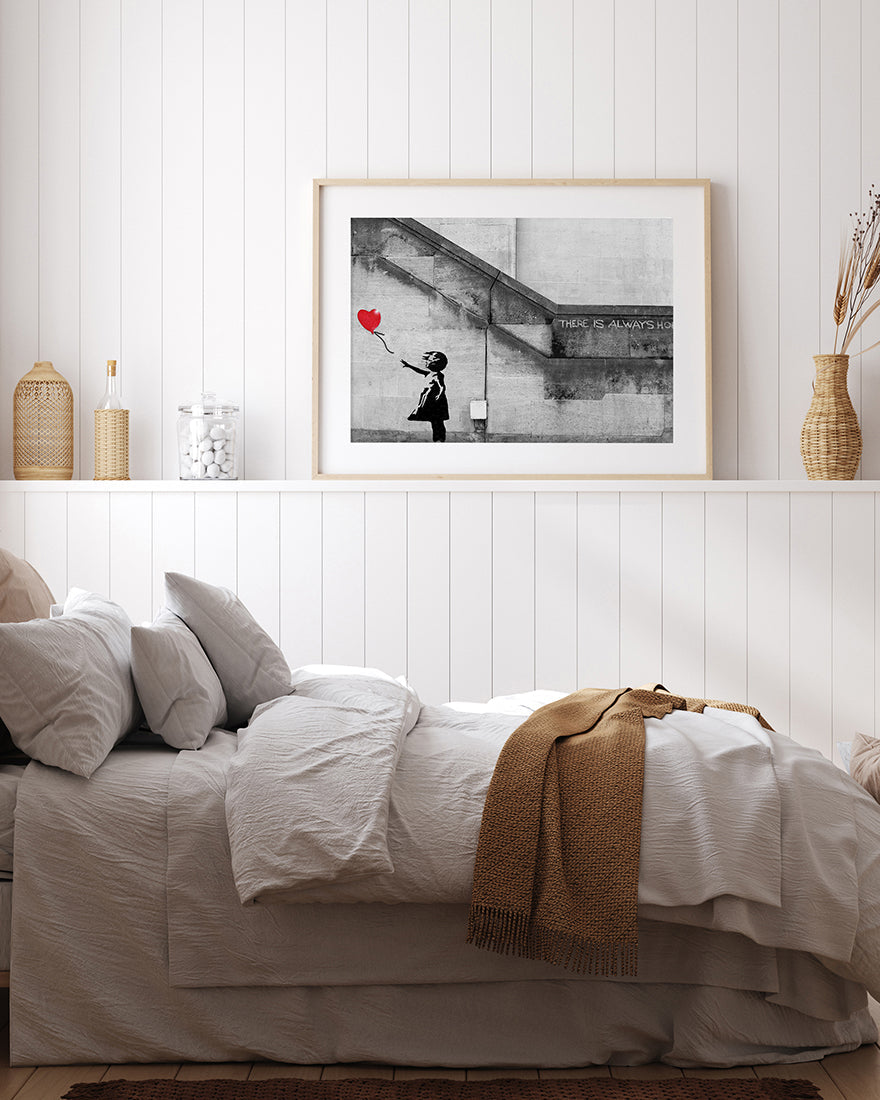 Banksy - Balloon Girl Mädchen mit Luftballon always hope Street Art