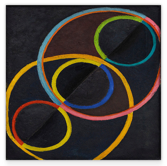 Robert Delaunay - RELIEF NOIR AVEC DES CERCLES DE COULEUR Hover Image