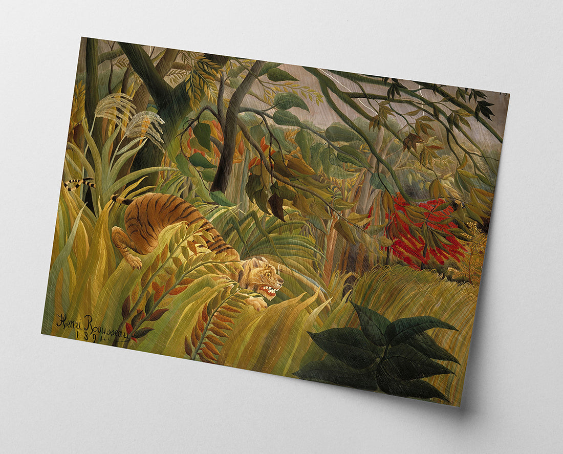 Henri Rousseau - Tiger vom tropischen Sturm überrascht