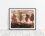 Egon Schiele - Vier Bäume