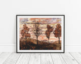 Egon Schiele - Vier Bäume