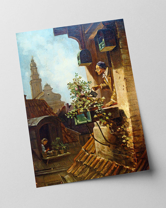 Carl Spitzweg - Im Dachstübchen Main Image