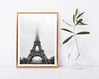 Eiffelturm im Nebel - Schwarz-Weiß