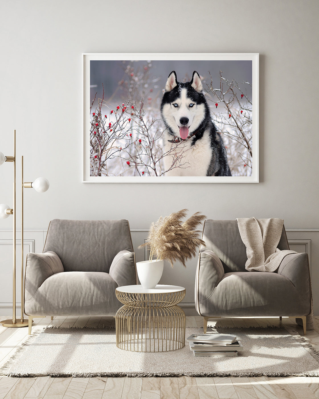 Husky im Winter