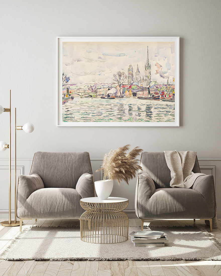 Paul Signac - Flussszene: Rouen