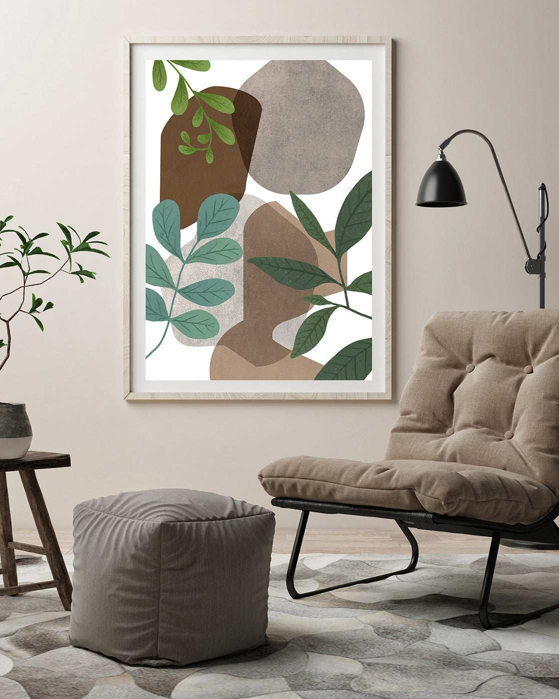 Hommage an die Natur - Abstrakte Formen und Blätter