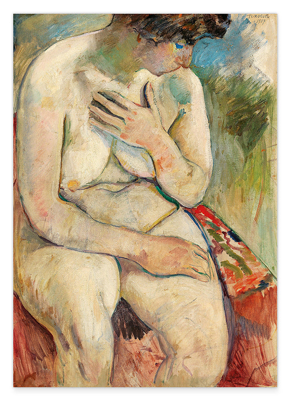 Jules Pascin - Nackte sitzende Frau Hover Image