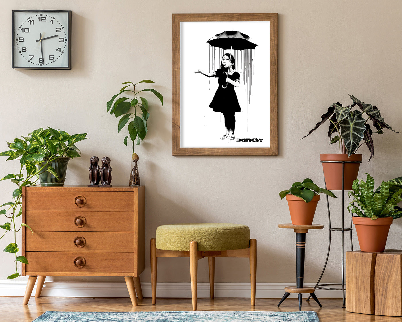 Banksy - Museum-Poster Mädchen im Regen