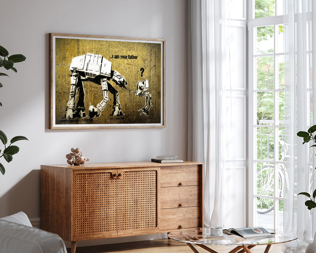Banksy - AT-ST und AT-AT Star Wars I am your father Ich bin dein Vater