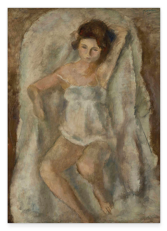 Jules Pascin - Liegende Frau im Nachhemd Hover Image
