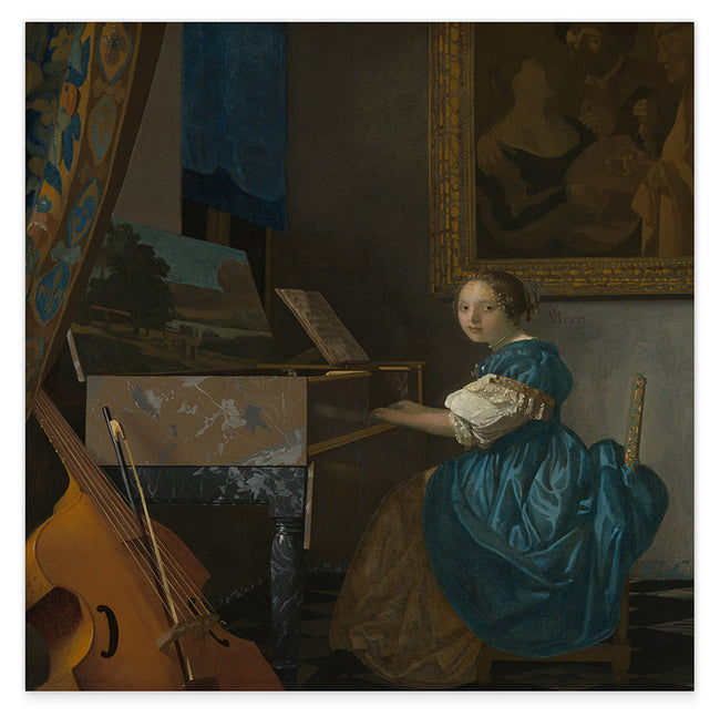 Jan Vermeer - Sitzende Virginalspielerin (1672) Hover Image