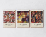 Set aus 3 Postern: "Abstrakte Muster in Rottönen"