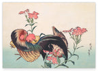 Katsushika Hokusai - Hahn, Henne und Nadeshiko