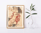 Egon Schiele - Museum-Poster II Zwei sich umarmende Frauen