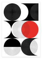 Kreise in verschiedenen Varianten - Rot