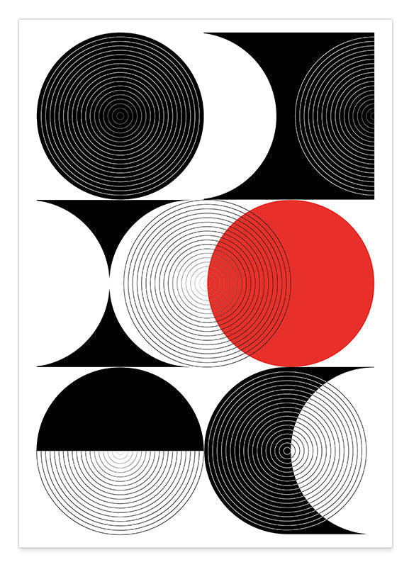 Kreise in verschiedenen Varianten - Rot Hover Image