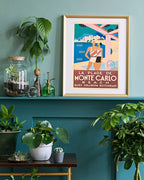 Pierre Fix-Masseau - Art Deco Werbeplakat - Strand in Monte Carlo