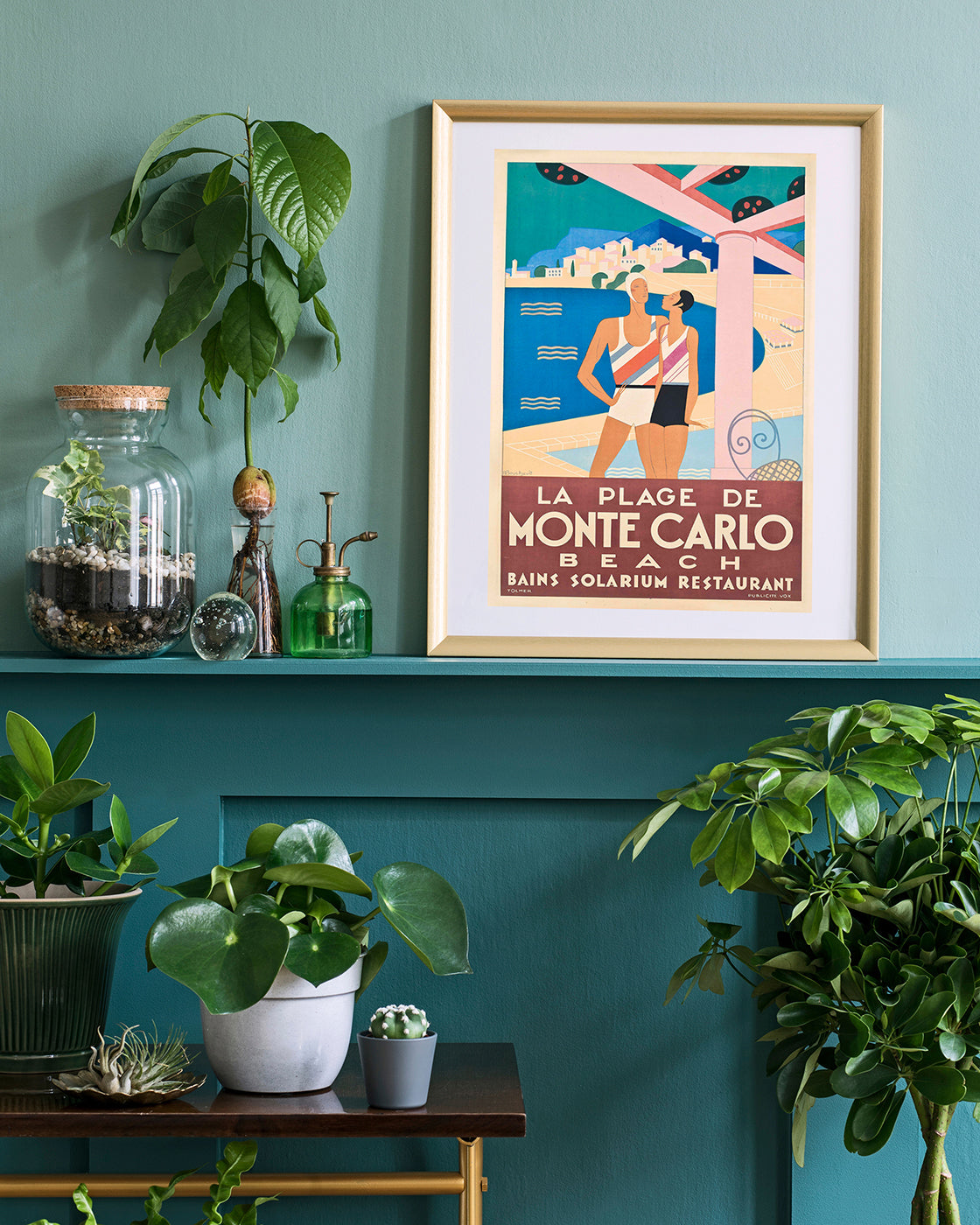 Pierre Fix-Masseau - Art Deco Werbeplakat - Strand in Monte Carlo