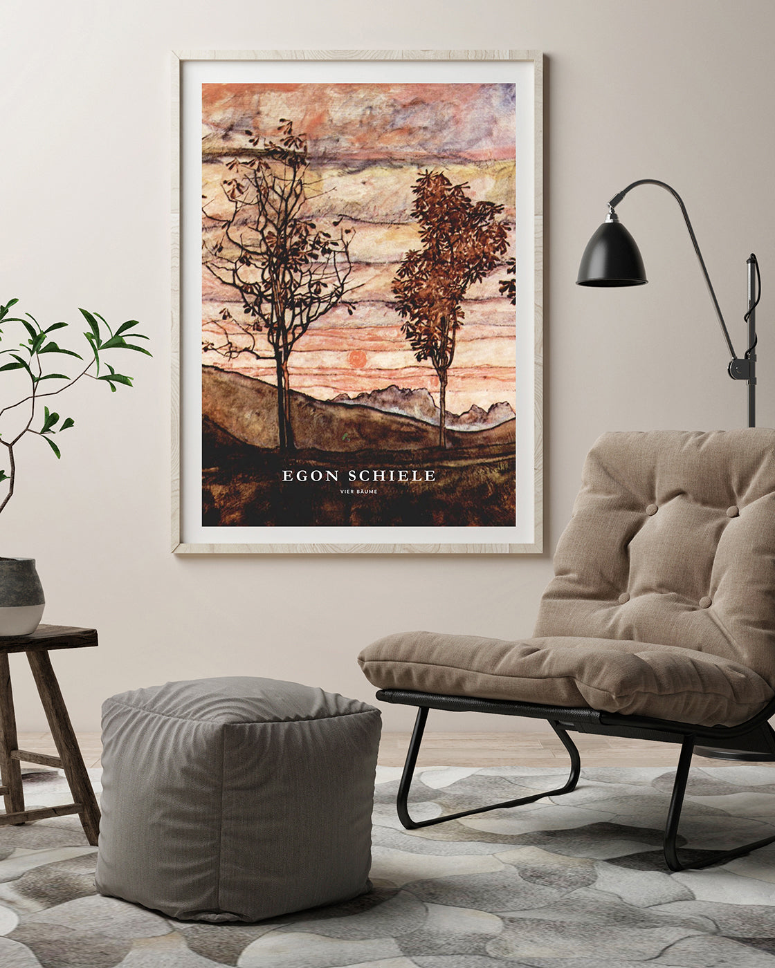 Egon Schiele - Museum-Poster II Vier Bäume (Ein Ausschnitt)